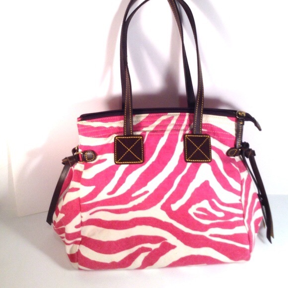 Dooney & Bourke Victoria Tote Pink Zebra Bag - Picture 1 of 4